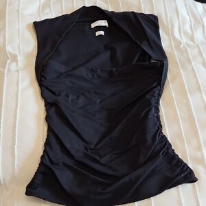 Aritzia Black Ruched Women's Contour Blouse